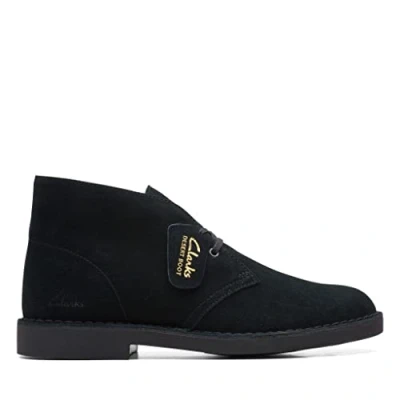 Image of Clarks Men&#039;s Desert Boots, Navy Suede, 9.5 UK
