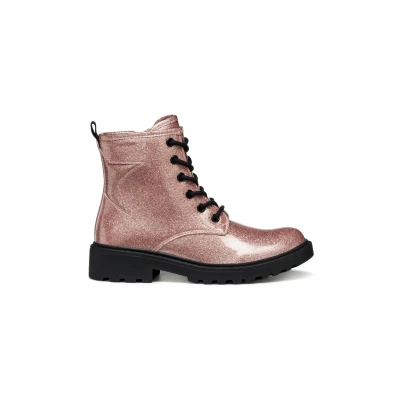 Image of Geox Girl&#039;s J Casey Ankle Boot, Pink, 12.5 UK