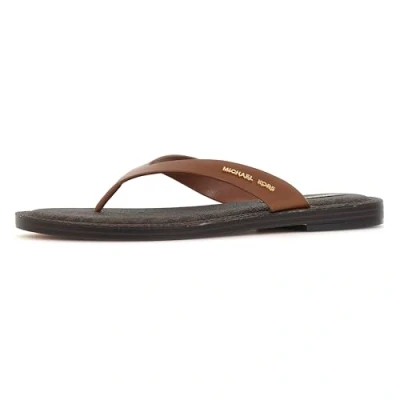 Image of Michael Kors KOKO Tbar sandals, Women&#039;s, Size: 7, Luggage Leather