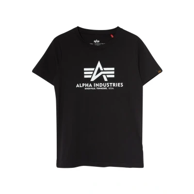 Image of Alpha Industries Print Tshirt for kids, Size: 10y, Black