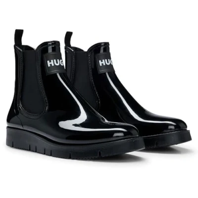 Image of HUGO Lunara Wellies, Women&#039;s, Size: 7, Black Synthetics