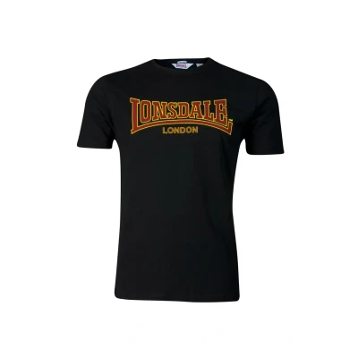 Image of Lonsdale Schmale Passform Classic Print Tshirt, Men&#039;s, Size: XL, Black