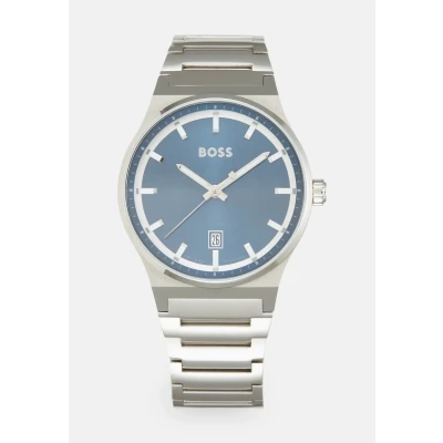 Image of BOSS Candor Watch silvercoloured, Men&#039;s, Size: One Size, Silver coloured