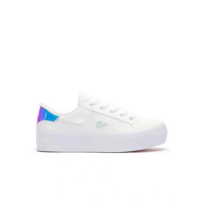 Image of Lacoste Ziane Platform Trainers, Women&#039;s, Size: 7, White/light pink High quality imitation leather