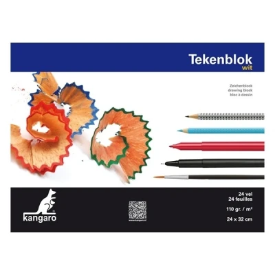 Image of K 5586 Kangaro Drawing Pad A4+ (24 x 32 cm) 110 g 24 Sheets White