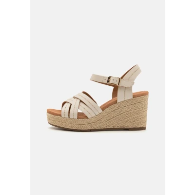 Image of Clarks Sabina Strap Espadrilles, Women&#039;s, Size: 7, Cream Leather