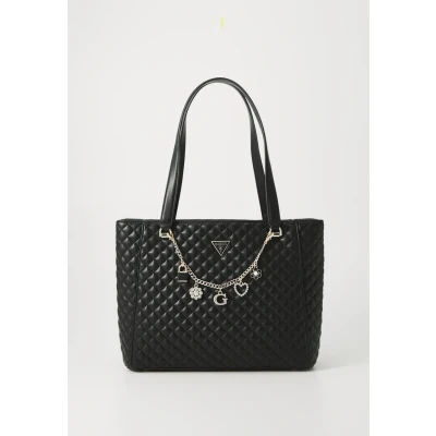 Image of Guess Everlee NOEL TOTE Handbag, Women&#039;s, Size: One Size, Black