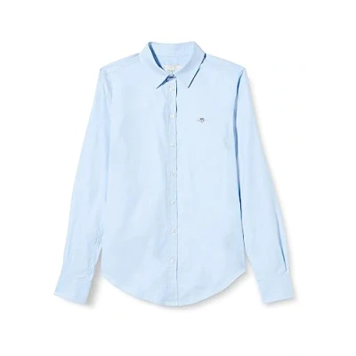 Image of GANT SLIM Stretch Oxford Shirt Buttondown blouse, Women&#039;s, Size: 18, Light blue