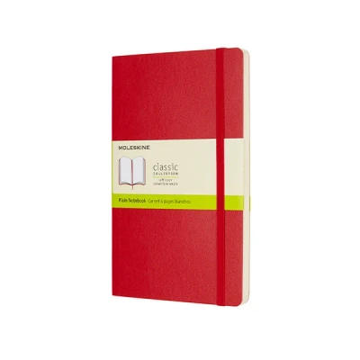 Image of Moleskine Scarlet Red Large Plain Notebook Soft