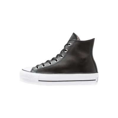 Image of Converse Chuck Taylor ALL STAR LIFT Hightop trainers, Women&#039;s, Size: 5.5, Black/white Leather