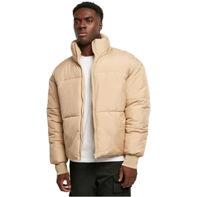 Image of Urban Classics BIG Puffer Winter jacket, Men&#039;s, Size: Large, Unionbeige