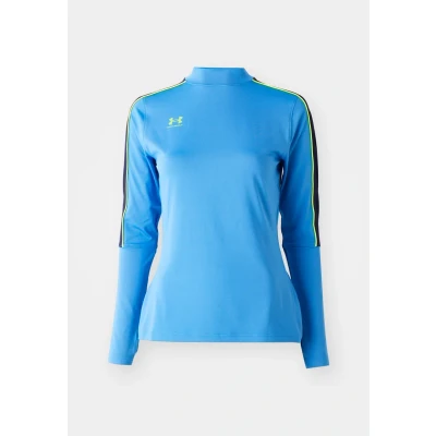 Image of Under Armour Challenger Midlayer Long sleeved top, Women&#039;s, Size: XS, Blue atlantis/high vis yellow