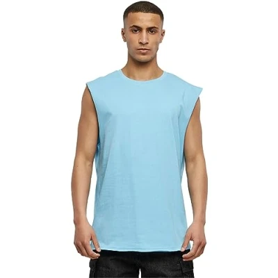 Image of Urban Classics OPEN EDGE Sleeveless Top, Men&#039;s, Size: 4XL, Balticblue