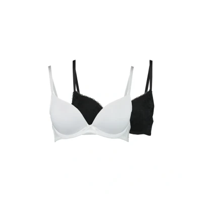 Image of Dorina Sonia Plunge BRA 2 PACK Pushup bra, Women&#039;s, Size: 32A, Black/white