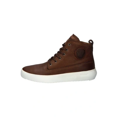 Image of Blackstone Aspen Hightop trainers, Men&#039;s, Size: 9.5, Brown Leather