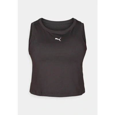 Image of Puma Sleeveless TANK Short Top, Women&#039;s, Size: Medium, Black/white