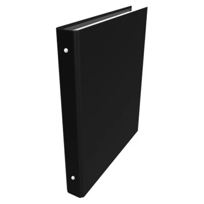 Image of Kangaro black A5 cardboard binder with 17 O rings