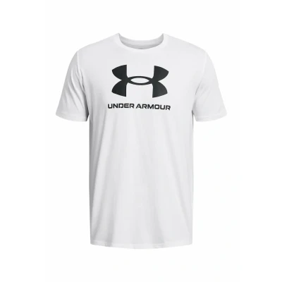 Image of Under Armour Short Sleeve Graph Sportstyle LOGO Update Print Tshirt, Men&#039;s, Size: XL, White