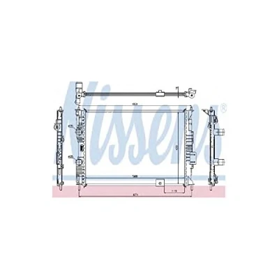 Image of Radiator, engine cooling NISSENS 67363