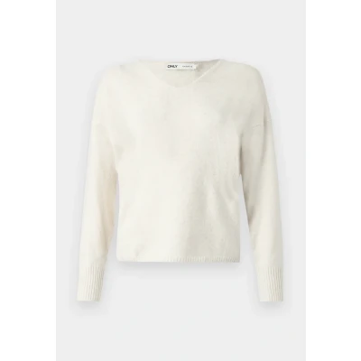 Image of ONLY Womens Rica Knit Sweater, Birch Detail: W. Melange, XS