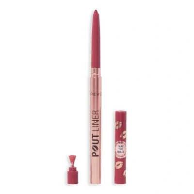 Image of Revolution Beauty, Pout Bomb Plumping Lip Liner, Long Lasting, Shaping with Hyaluronic Acid &amp; Vitamin E, Vegan No Animal Testing, Berry Mauve