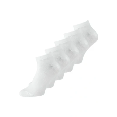 Image of Jack &amp; Jones Jacbasic Short SOCK 5 PACK Socks, Men&#039;s, Size: One Size, White
