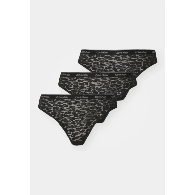 Image of Calvin Klein Underwear Brazilian 3 PACK Thong, Women&#039;s, Size: Small, Black