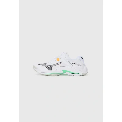 Image of Mizuno WAVE LIGHTNING Z8 Volleyball Shoes White/Black/Frozen Emerald Women/Men Size 10