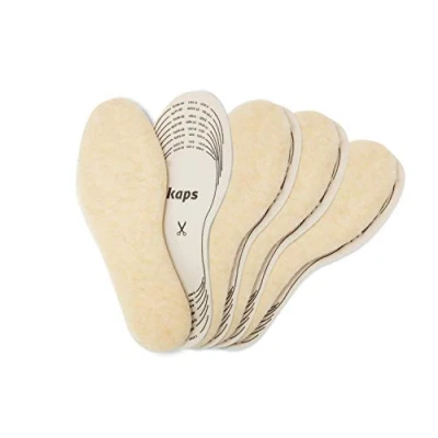 Image of Kaps 4 PAIR PACK Winter WARM WOOL for KIDS CUT TO SIZE Insole kids, Size: One Size, Beige