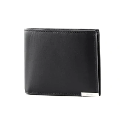 Image of Calvin Klein Men&#039;s Modern Plaque Trifold 10CC Coin K50K509997 Wallets, Black (Ck Black), OS, OS