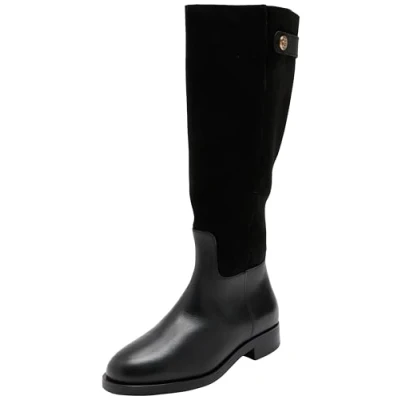 Image of Tommy Hilfiger STUD LONG BOOT Boots, Women&#039;s, Size: 7, Black Leather