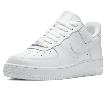 Image of Nike Sportswear AIR Force 1 &#039;07 Trainers, Women&#039;s, Size: 8.5, White Leather