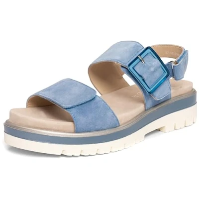 Image of ara Malaga Wedge sandals, Women&#039;s, Size: 5, Coolblue Nubuck