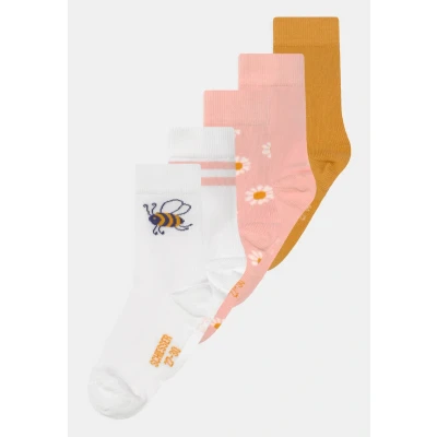 Image of Schiesser 5 PACK Socks for kids, Size: 6K 8K, Dark yellow/light pink