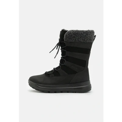 Image of ECCO Solice Winter boots, Women&#039;s, Size: 5 5.5, Black Nubuck/textile