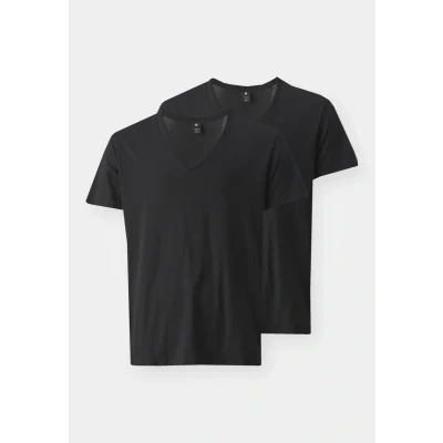 Image of G Star BASE Heather 2PACK Basic Tshirt, Men&#039;s, Size: XS, Solid black