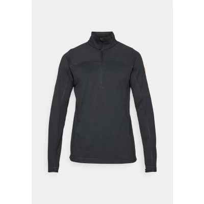 Image of Fjällräven Abisko LITE HALF ZIP Sweatshirt, Men&#039;s, Size: Large, Black