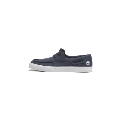Image of Timberland MYLO BAY Boat shoes, Men&#039;s, Size: 11.5, Dark blue canvas Cotton