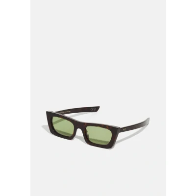 Image of Retrosuperfuture FRED Unisex Sunglasses, Size: 53, Brown/dark green