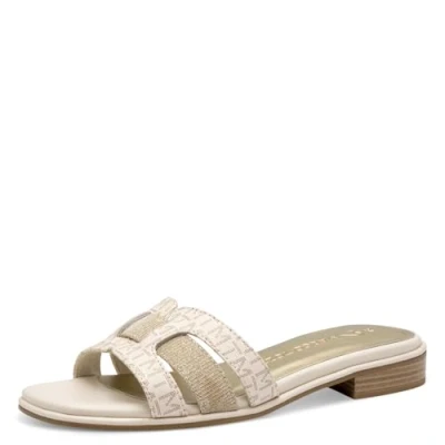 Image of Marco Tozzi Mules, Women&#039;s, Size: 5, Cream comb Textile/synthetics