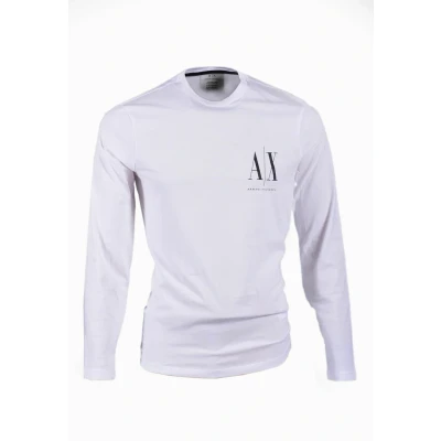 Image of Armani Exchange Long sleeved top, Men&#039;s, Size: XL, Bianco