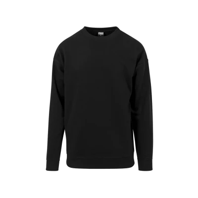 Image of Urban Classics Crewneck Sweatshirt, Men&#039;s, Size: XS, Black