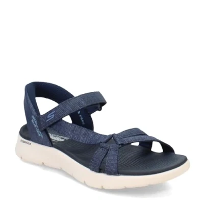 Image of Skechers Women&#039;s GO WALK FLEX SANDAL ILLUMINATE Sandals, Navy, 5 UK
