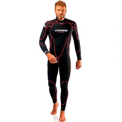 Image of Cressi Men&#039;s Maya Man Monopiece 2.5mm All In One Wetsuit Premium Neoprene High Stretch for Men s, Black Blue, XS 1 UK