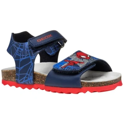 Image of Geox Marvel Spiderman Sandals for kids, Size: 8.5K, Navy/red Synthetics
