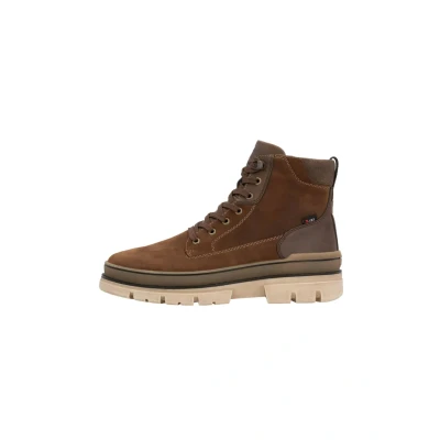 Image of Rieker Evolution Men&#039;s Winter Boots / Lace Up Brown Leather Synthetic Mix Waterproof, Breathable, Insulating, brown, 45 EU