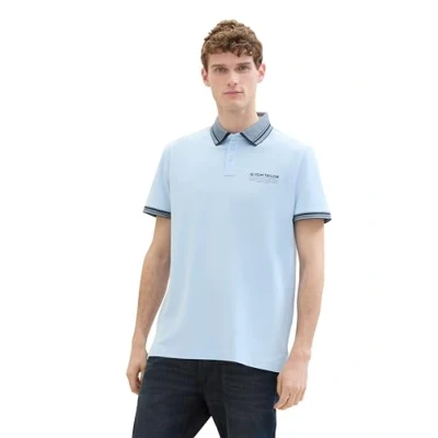 Image of TOM Tailor MIT LOGO Polo shirt, Men&#039;s, Size: XXL, Windsurf blue