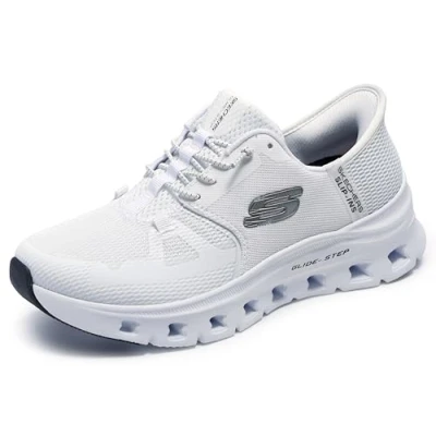 Image of Skechers Glidestep PRO Trainers, Women&#039;s, Size: 6.5, White Textile/synthetics
