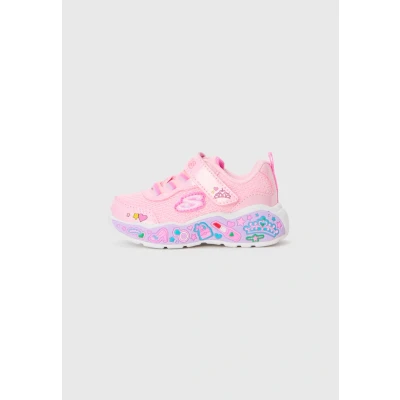 Image of Skechers PLAY Scene Trainers Light pink/multicoloured for kids, Size: 9K, pink/multi/coloured shoes
