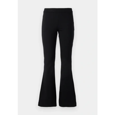 Image of VERO MODA Women&#039;s Vmkamma Nw Flared Jersey Pant Noos Trouser, Black (Black Black), 38/ L30 (Size: Medium), (Manufacturer Size: Medium)